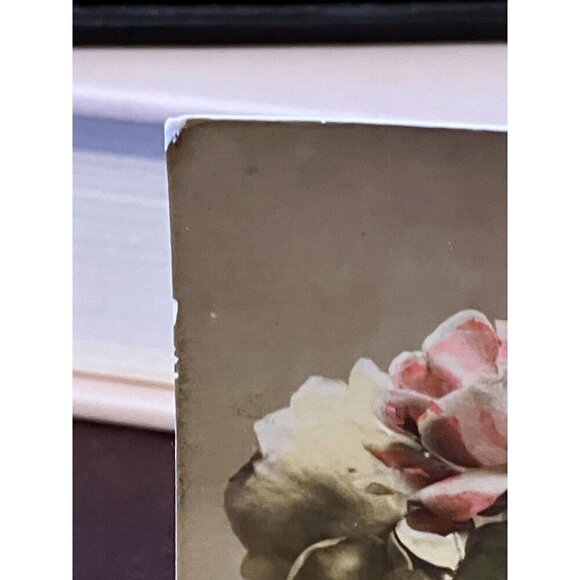 Antique French Postcard Roses Hand Colored Real Photograph Posted The Sower - Picture 8 of 9
